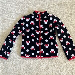 Disney Minnie Mouse Polka Dot Fleece Jacket Size 5/6